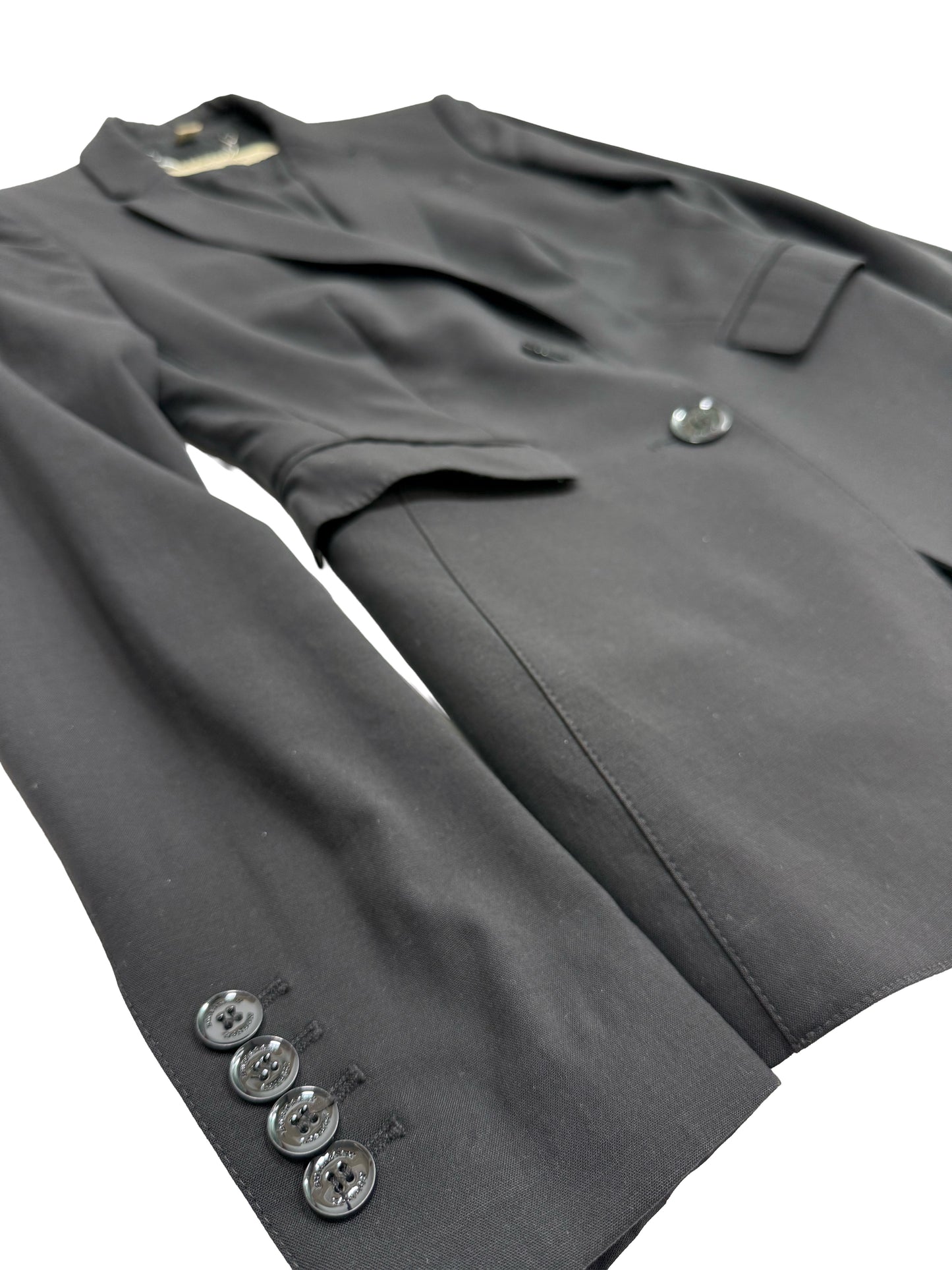 BURBERRY Black Wool Two Button Closure Blazer