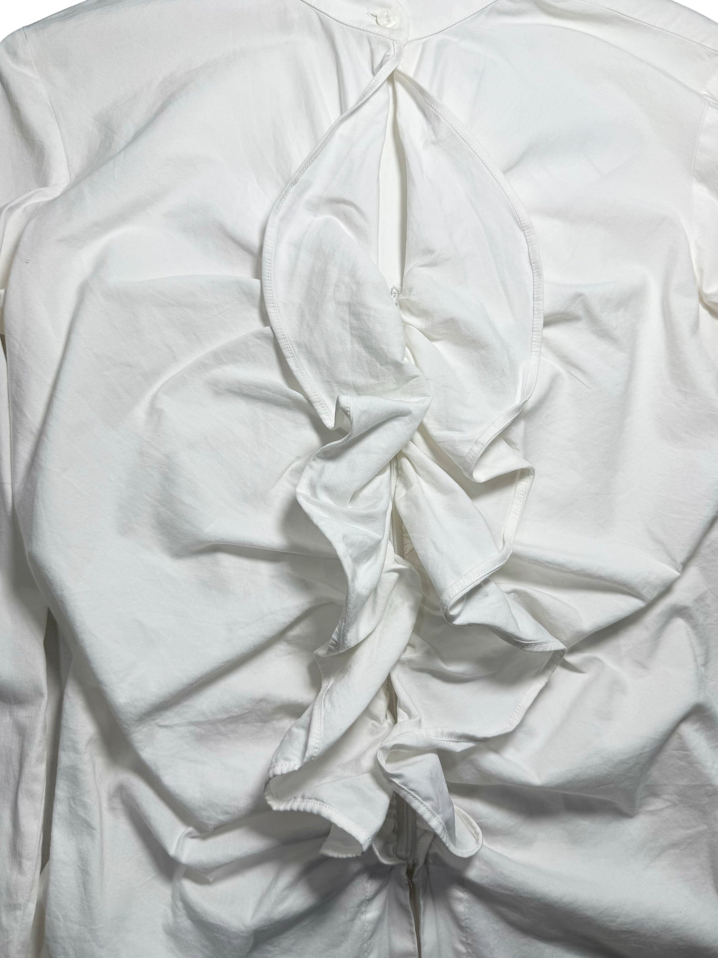 Y2k cotton shirt with ruffles