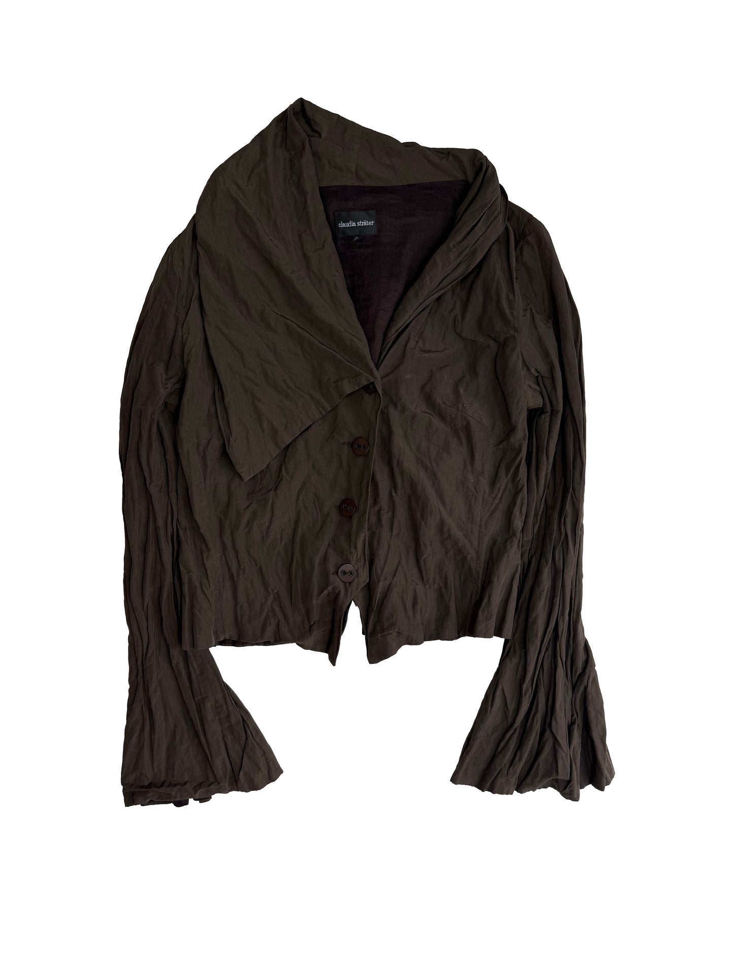 Asymmetrical collar shirt