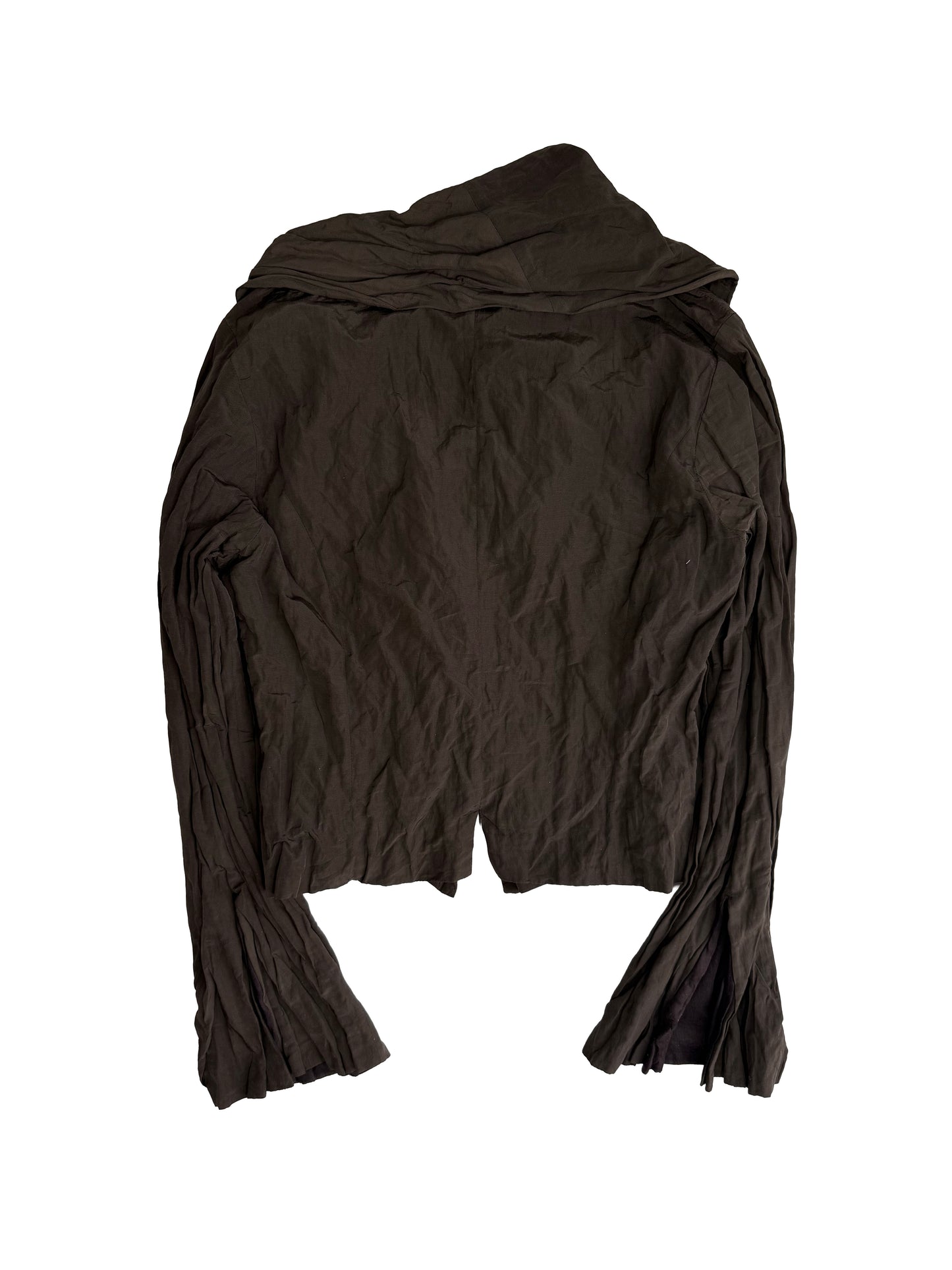 Asymmetrical collar shirt