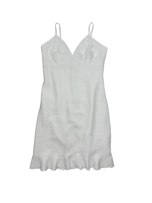 Linen clear beaded dress