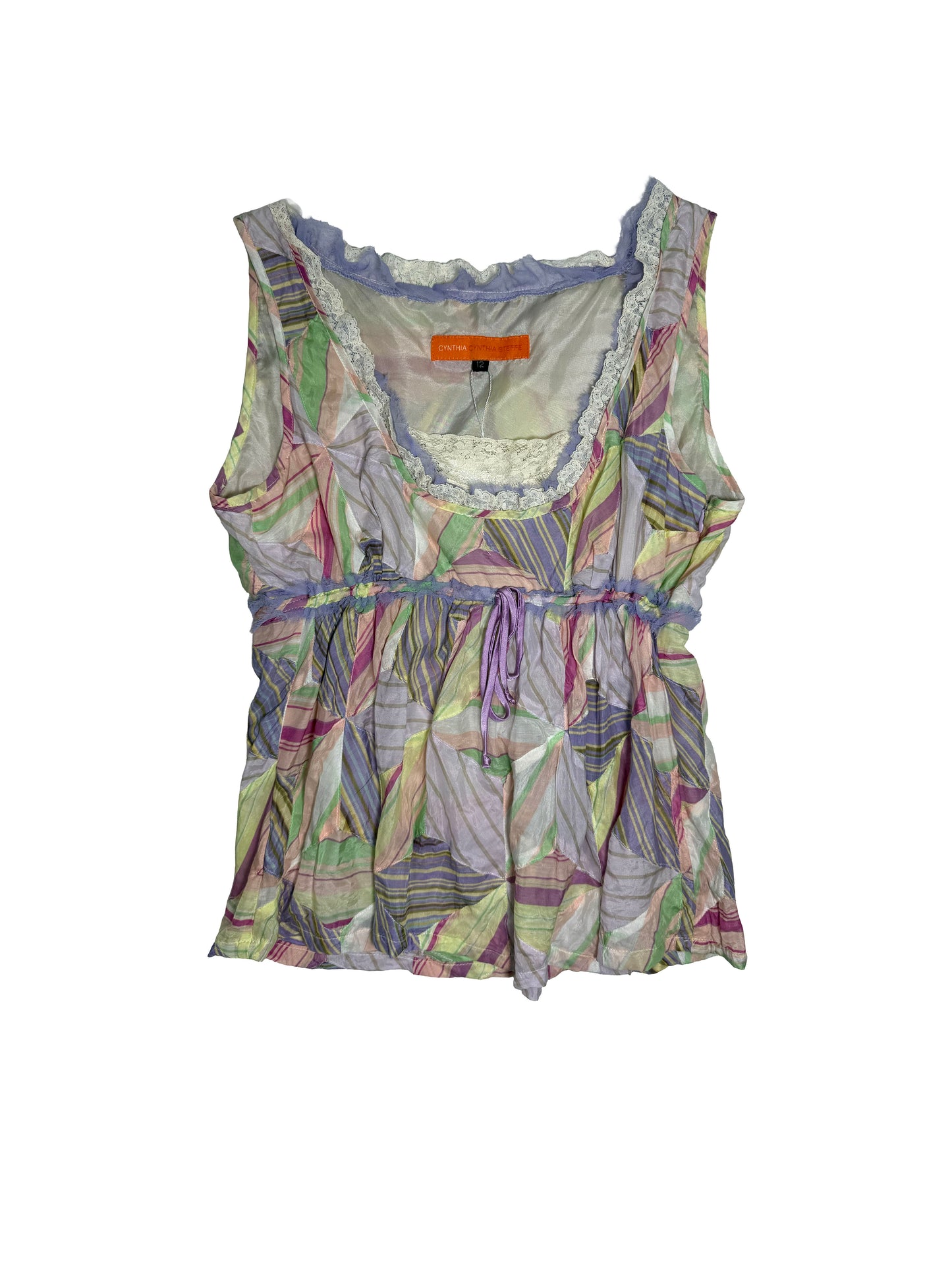 Silk Lace Trim Top