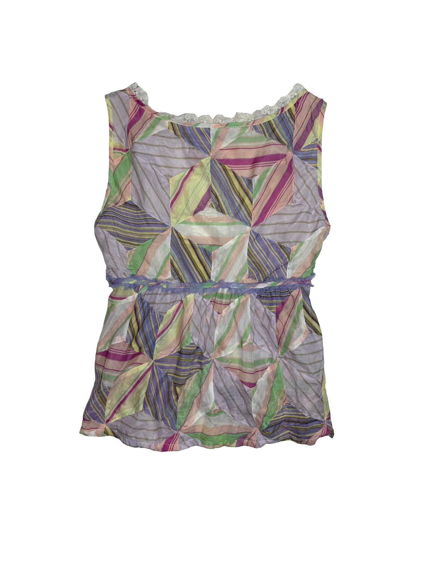 Silk Lace Trim Top
