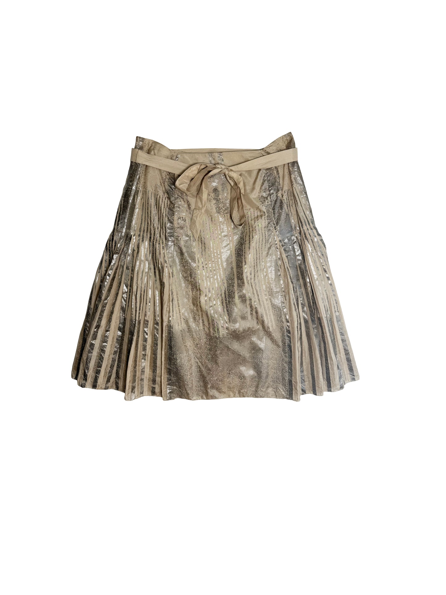 Silk Metallic Skirt