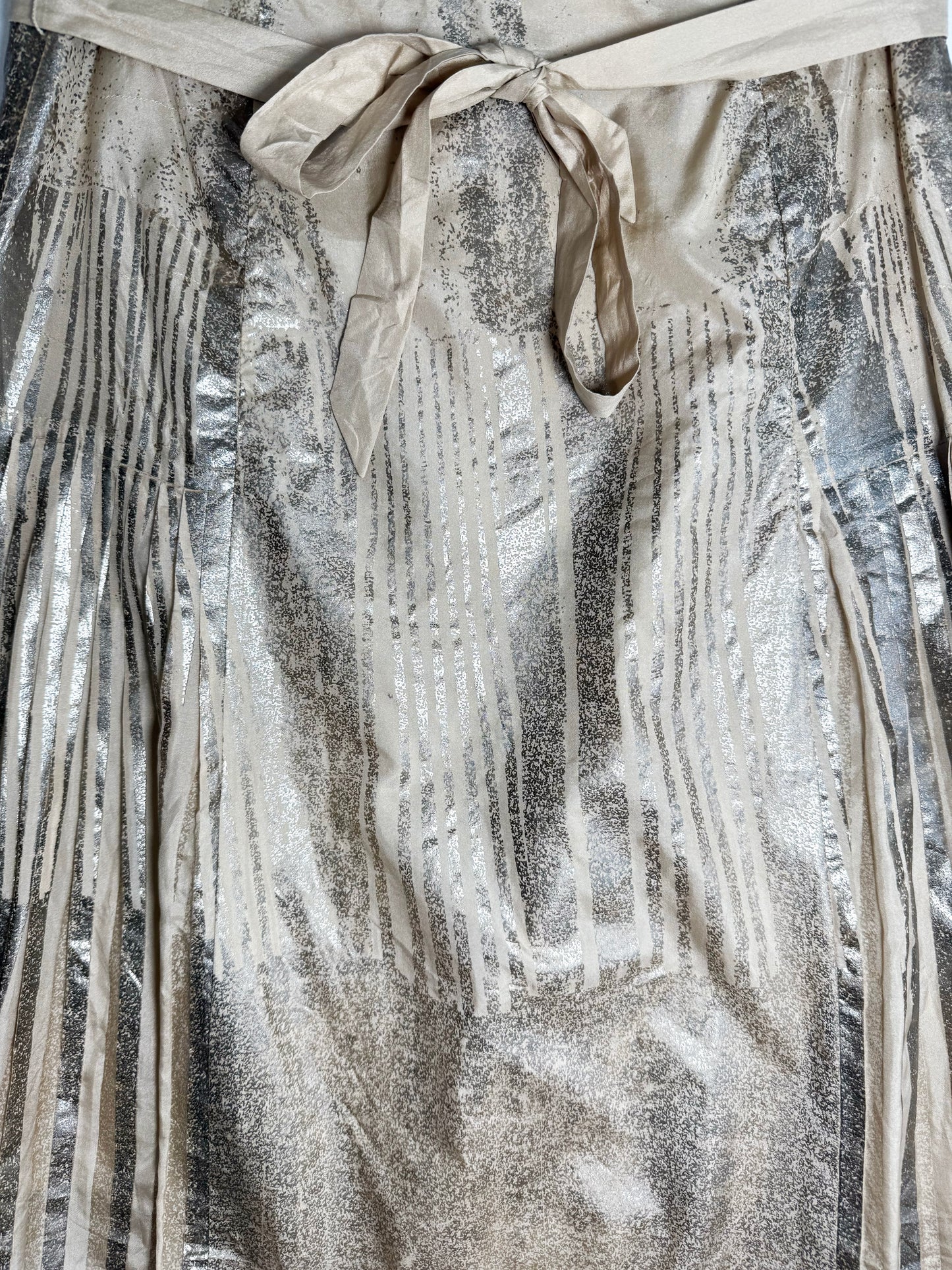 Silk Metallic Skirt