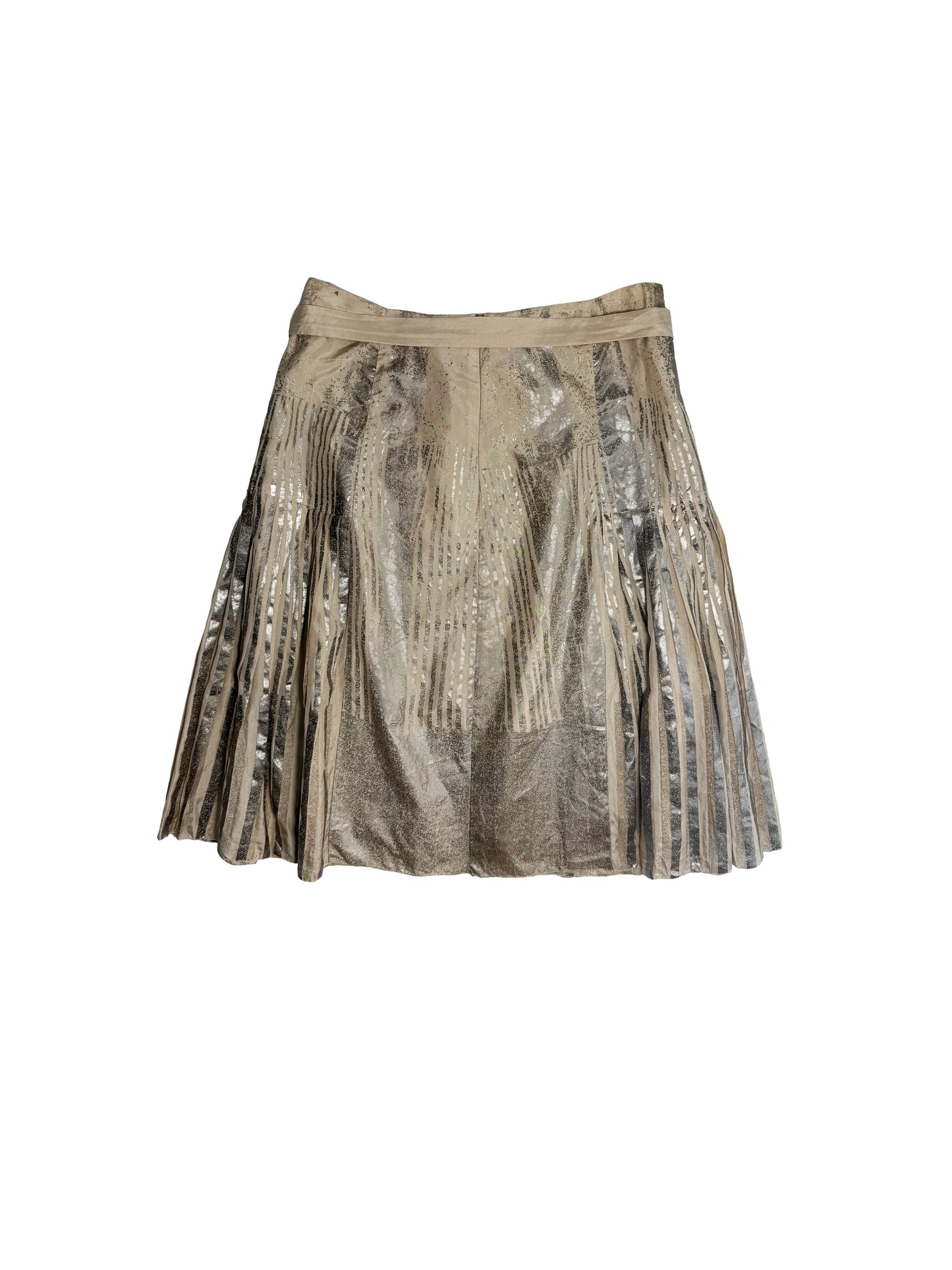 Silk Metallic Skirt