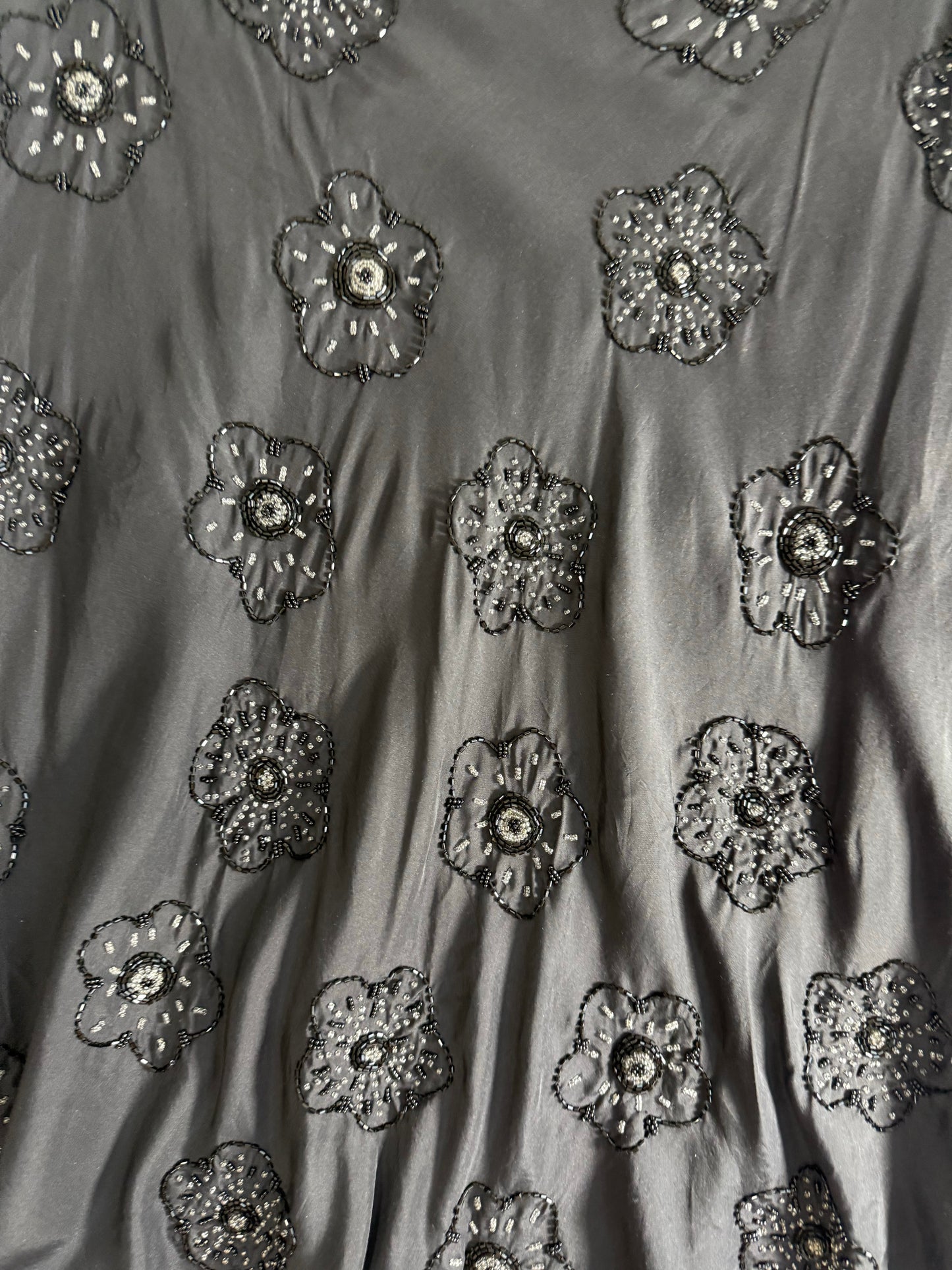 Beaded Silk Skirt