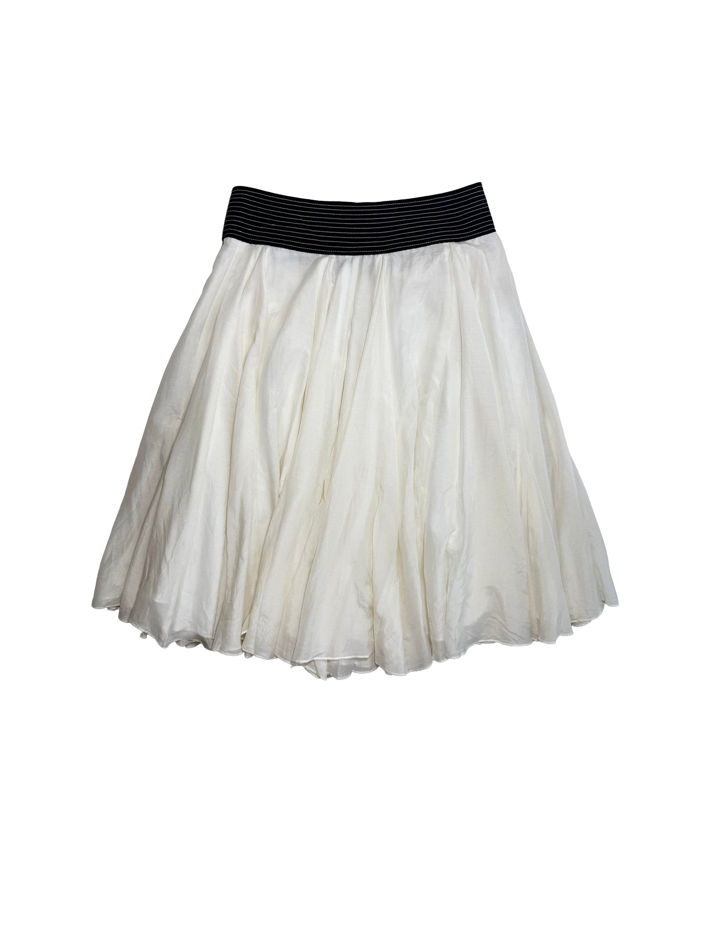Silk Ruffled Skirt
