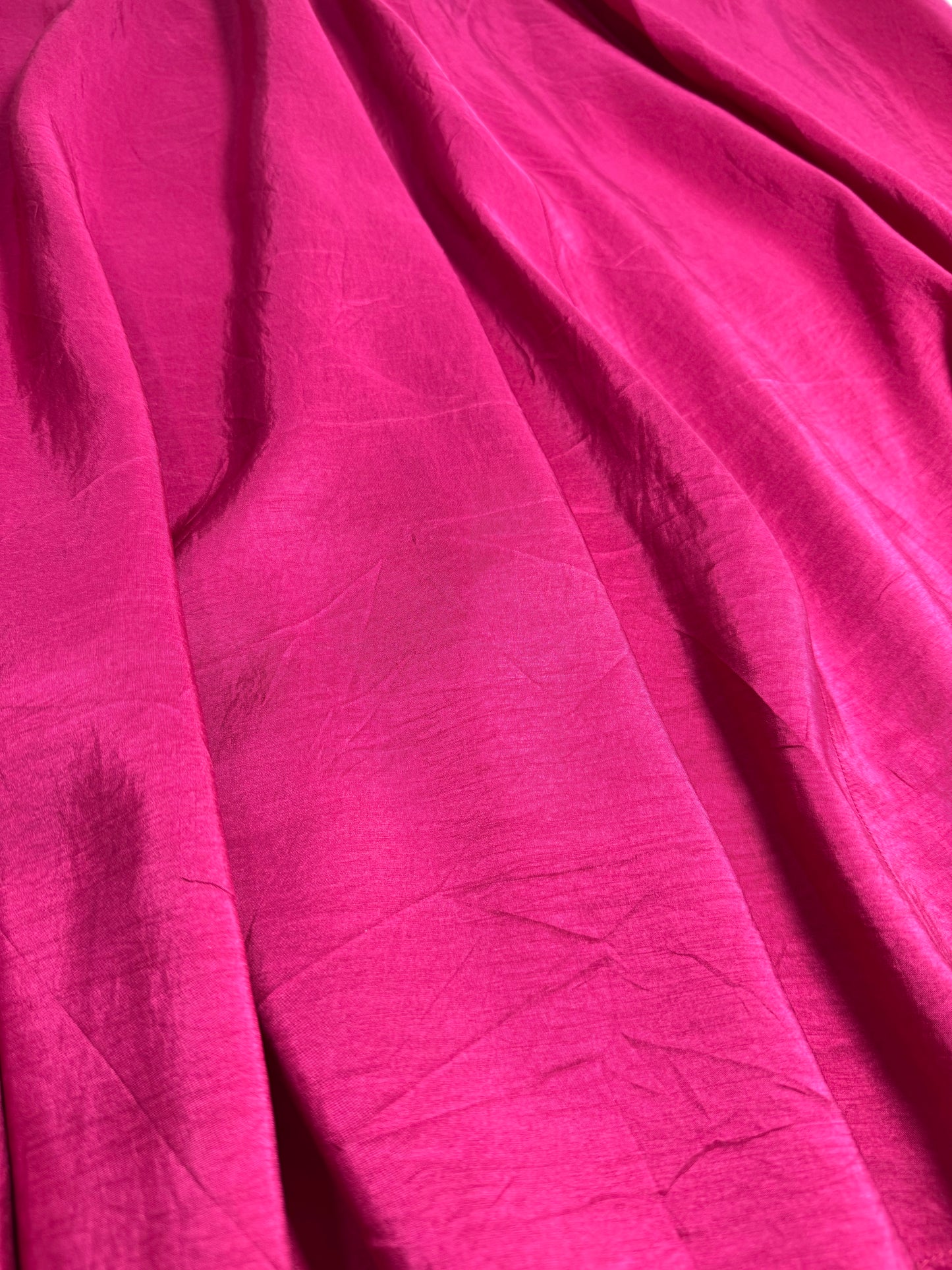 Silk Fuxia Maxi Skirt