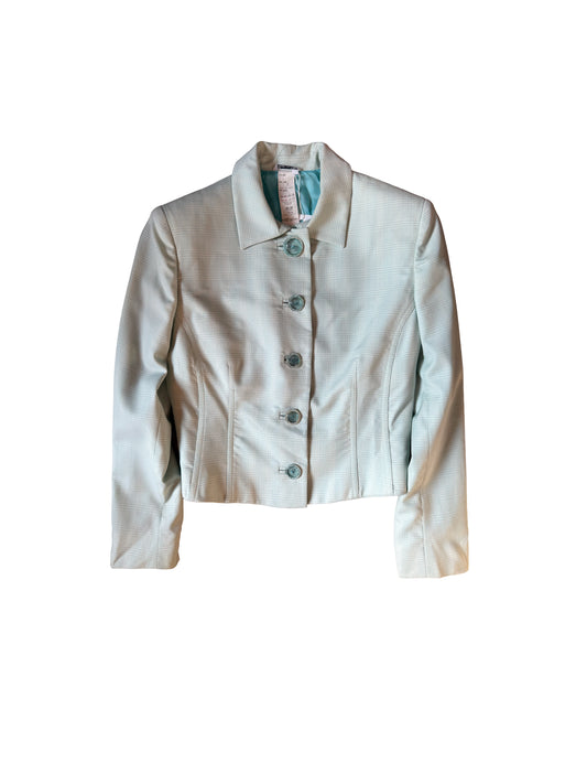 Gianni Versace Couture Medusa Buttons Light Green Blazer