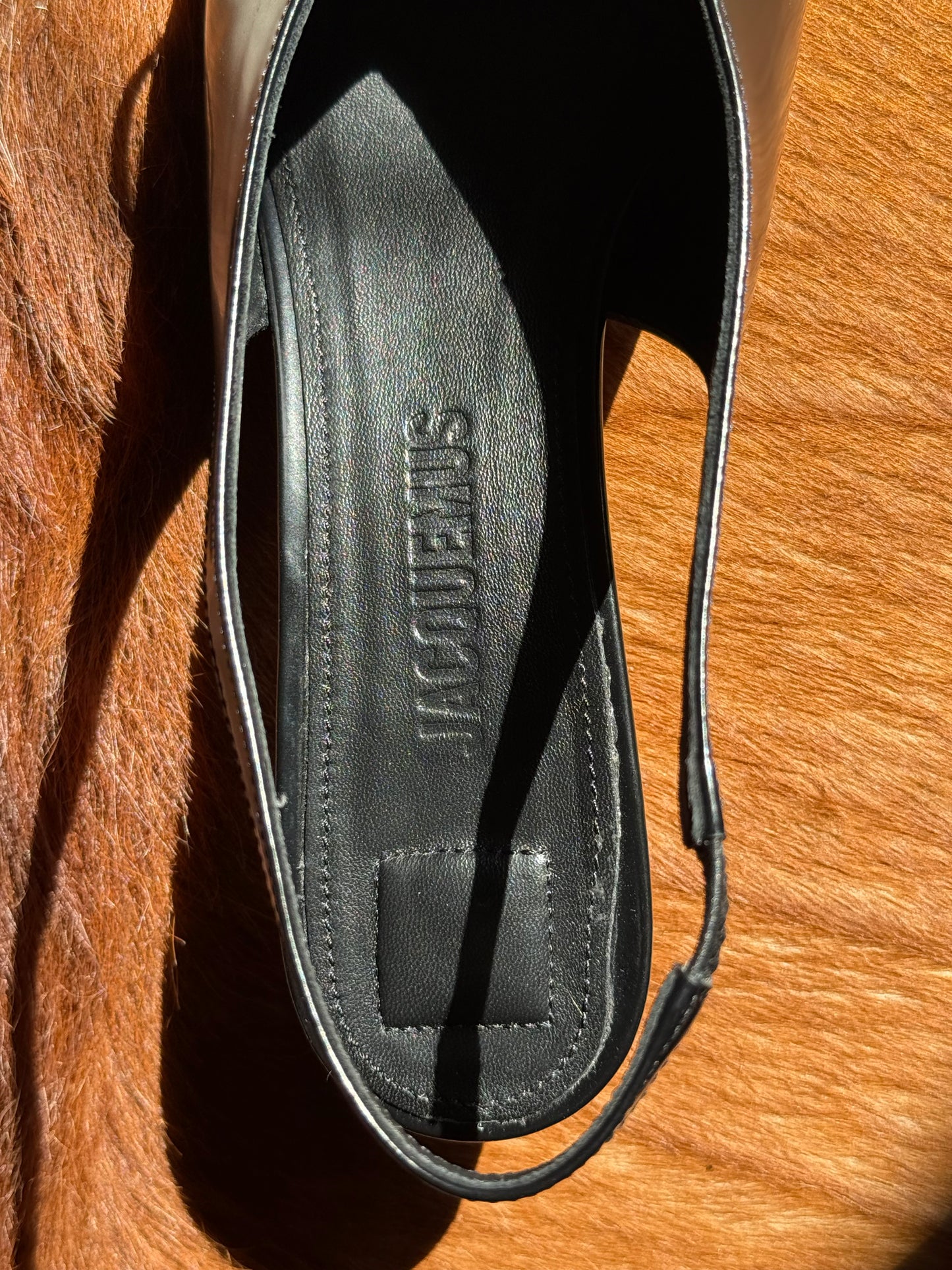 JACQUEMUS cubisto Leather Slingback Pumps