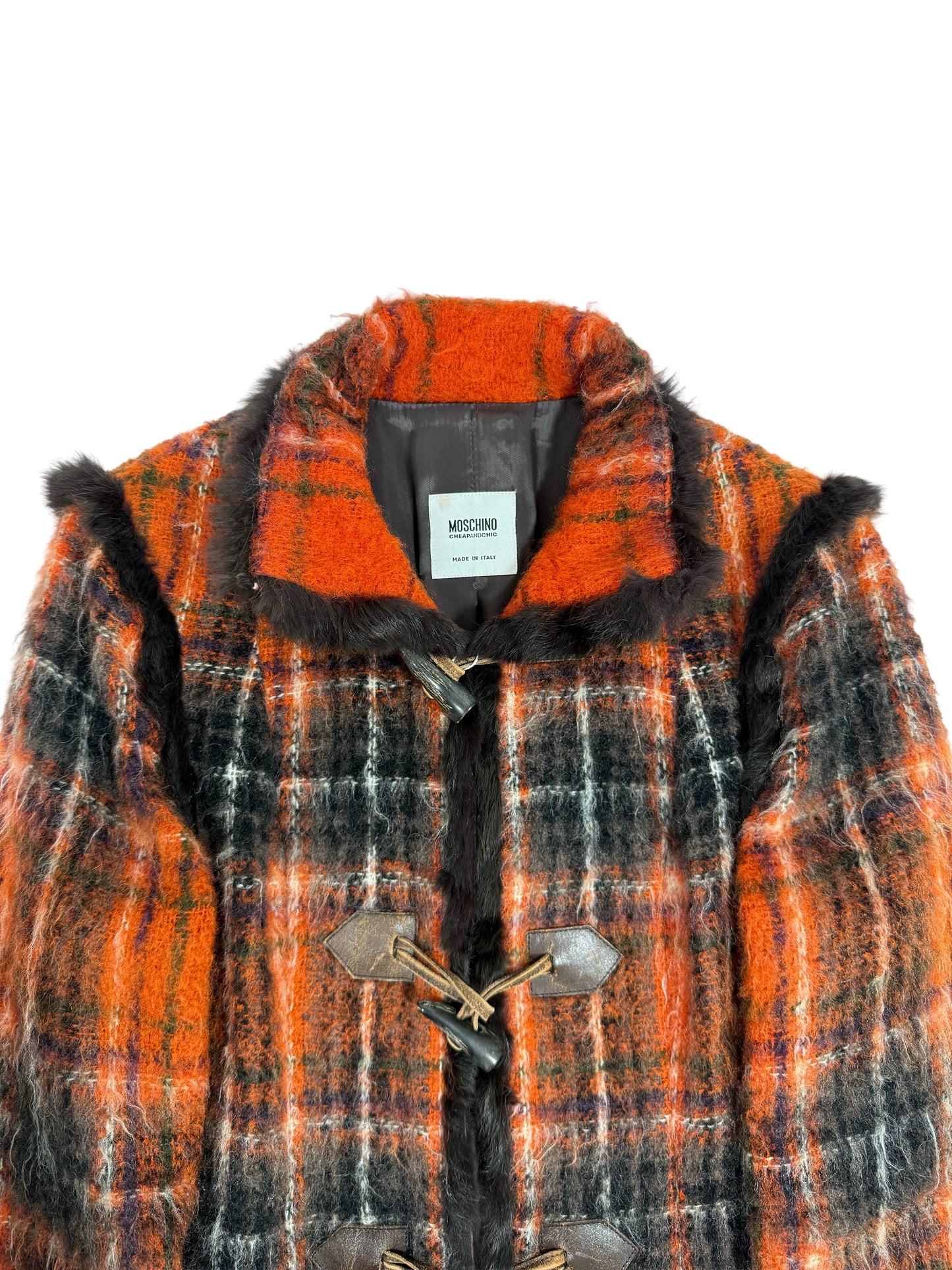 Moschino Cheap and Chic Wool & Mohair Plaid Print