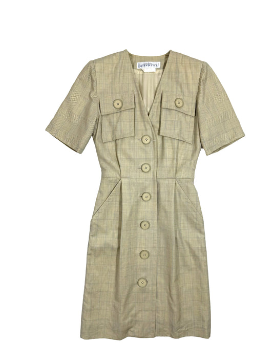 80s Givenchy Couture Wool Dress