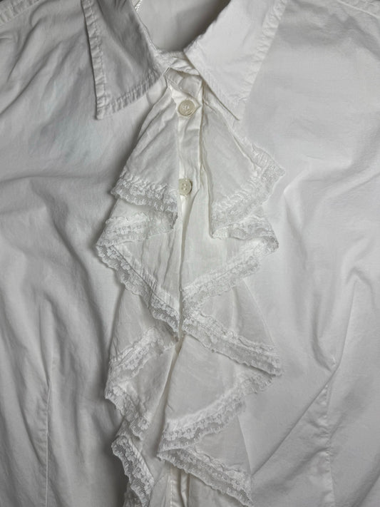 Cotton shirt with ruffles