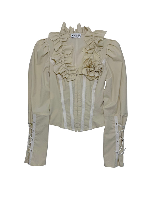 Shirt with corset boning