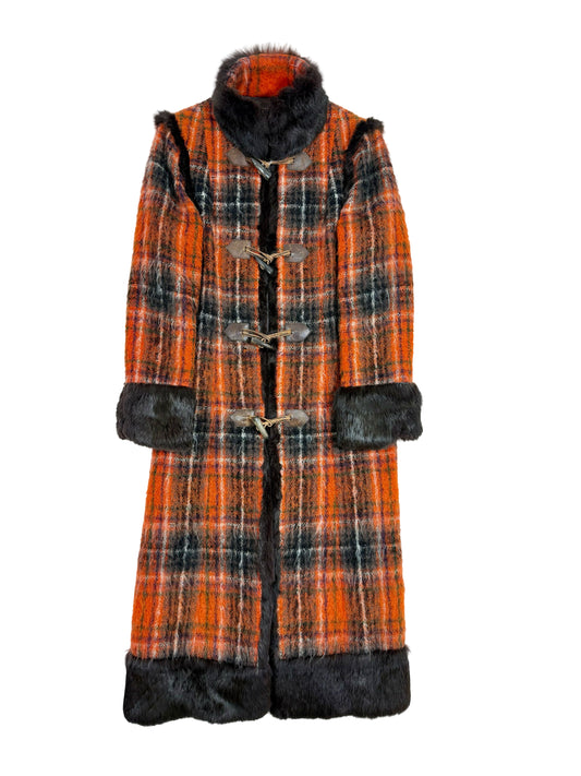 Moschino Cheap and Chic Wool & Mohair Plaid Print